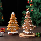 Custom-Size New Gingerbread Christmas Tree Model Resin Crafts Ornaments for Home Desktop Decorations Cute Doll Shape
