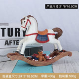European-Style Simulation Animal Ornaments Christmas Trojan Resin Crafts for Home Bedroom Christmas Figurine Toys