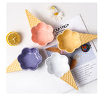 Creative Dessert Bowl Tableware Lovely Girl Heart Ceramic Handle Bowl Household Ice Cream Cup Fruit Bowl