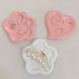 Ins Irregular Creative Resin Plate Earrings Necklace Jewelry Display Trinket Tray Photo Props Ornaments Resin Ring Dish