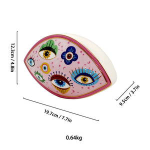 Modern Porcelain Evil Eye Table Statue Luxury Wedding Party Home Decor Creative Ceramic Gift Hotels Restaurants
