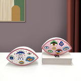 Modern Porcelain Evil Eye Table Statue Luxury Wedding Party Home Decor Creative Ceramic Gift Hotels Restaurants