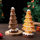 Custom-Size New Gingerbread Christmas Tree Model Resin Crafts Ornaments for Home Desktop Decorations Cute Doll Shape