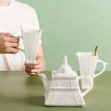 Romantic Eiffel Tower Cup Set Eiffel Tower Kettle Creative Coffee Afternoon Tea Cup Set