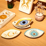 Spiritual Accessories Positive Energy Protection Evil Eye Plate Luxury Trinket Trays Table Decorations Jewelry Dish