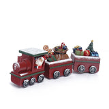 Gingerbread Train Christmas Figurine & Toy Resin Crafts Window Decoration for Home Living Room Table Christmas Gift