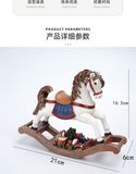 European-Style Simulation Animal Ornaments Christmas Trojan Resin Crafts for Home Bedroom Christmas Figurine Toys