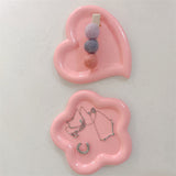 Ins Irregular Creative Resin Plate Earrings Necklace Jewelry Display Trinket Tray Photo Props Ornaments Resin Ring Dish