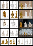 Resin Buddha Statues Religious Gods Decorations Home Entrance Living Room Ornaments Southeast Home Decor.