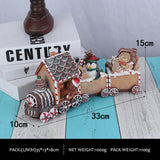 Gingerbread Train Christmas Figurine & Toy Resin Crafts Window Decoration for Home Living Room Table Christmas Gift