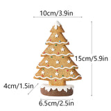 Custom-Size New Gingerbread Christmas Tree Model Resin Crafts Ornaments for Home Desktop Decorations Cute Doll Shape
