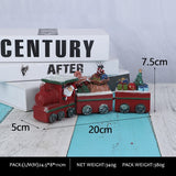Gingerbread Train Christmas Figurine & Toy Resin Crafts Window Decoration for Home Living Room Table Christmas Gift