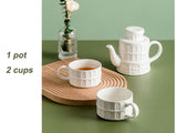 Leaning Tower of Pisa Coffee Cup Gift Box Set Ceramic Tea Set for Two Porcelain Cups Tea Pot and Cup Set