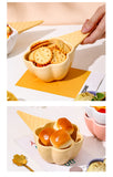 Creative Dessert Bowl Tableware Lovely Girl Heart Ceramic Handle Bowl Household Ice Cream Cup Fruit Bowl