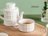 Leaning Tower of Pisa Coffee Cup Gift Box Set Ceramic Tea Set for Two Porcelain Cups Tea Pot and Cup Set