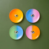 Europe Ceramic Jewelry Dish Cute Eye Plates Decoration Crafts for Home Trinket Small Ring Display Tray