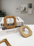 Gold Luxury Photo Frame Shooting Props Retro Ins European-style Relief Nail Art Earrings Display Frame Pose Ornaments