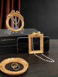Gold Luxury Photo Frame Shooting Props Retro Ins European-style Relief Nail Art Earrings Display Frame Pose Ornaments