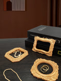 Gold Luxury Photo Frame Shooting Props Retro Ins European-style Relief Nail Art Earrings Display Frame Pose Ornaments