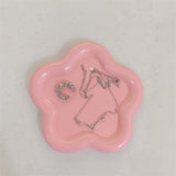 Ins Irregular Creative Resin Plate Earrings Necklace Jewelry Display Trinket Tray Photo Props Ornaments Resin Ring Dish