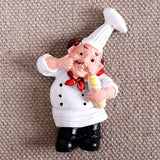 Modern Fashion Style Chef Bread Refrigerator Sticker Manufacturer Wholesale Abstract Pattern Resin Craft Home Accessory