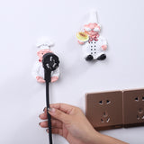 Wall Mounted Adhesive Cable Hook Hanger Bracket Organizer Power Cord Storage Rack Shelf Chef Design Toilet Razor Holder
