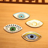 Spiritual Accessories Positive Energy Protection Evil Eye Plate Luxury Trinket Trays Table Decorations Jewelry Dish