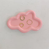 Ins Irregular Creative Resin Plate Earrings Necklace Jewelry Display Trinket Tray Photo Props Ornaments Resin Ring Dish