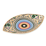 Creative Rich Design Ceramic Evil Eye Plate Luxury Trinket Trays Table Decorations Jewelry Dish for Home Decor.