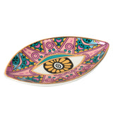 Creative Rich Design Ceramic Evil Eye Plate Luxury Trinket Trays Table Decorations Jewelry Dish for Home Decor.
