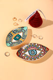 Creative Rich Design Ceramic Evil Eye Plate Luxury Trinket Trays Table Decorations Jewelry Dish for Home Decor.