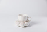 Nordic Macaron Porcelain Coffee Cup and Saucer Set Hot New Sunflower Design for Back to School Tea or Coffee