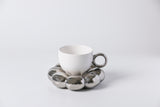 Nordic Macaron Porcelain Coffee Cup and Saucer Set Hot New Sunflower Design for Back to School Tea or Coffee