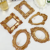 Gold Luxury Photo Frame Shooting Props Retro Ins European-style Relief Nail Art Earrings Display Frame Pose Ornaments
