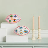 Modern Porcelain Evil Eye Table Statue Luxury Wedding Party Home Decor Creative Ceramic Gift Hotels Restaurants