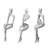 Nordic Home Porch Living Room Model Room Creative Resin Crafts Light Luxury Sitting Abstract Figure Art Decoration