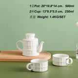 Leaning Tower of Pisa Coffee Cup Gift Box Set Ceramic Tea Set for Two Porcelain Cups Tea Pot and Cup Set