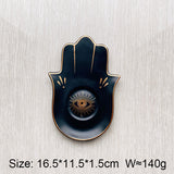 Nordic Buddhist Hand Tray Ceramic Single Evil Eyes Hand Design Jewelry Tray Home Decoration
