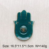 Nordic Buddhist Hand Tray Ceramic Single Evil Eyes Hand Design Jewelry Tray Home Decoration