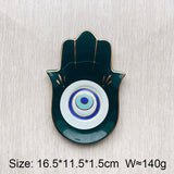 Nordic Buddhist Hand Tray Ceramic Single Evil Eyes Hand Design Jewelry Tray Home Decoration