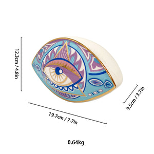 Modern Porcelain Evil Eye Table Statue Creative Luxury Wedding & Home Decor Gift Ceramic Design