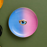 Europe Ceramic Jewelry Dish Cute Eye Plates Decoration Crafts for Home Trinket Small Ring Display Tray
