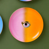 Europe Ceramic Jewelry Dish Cute Eye Plates Decoration Crafts for Home Trinket Small Ring Display Tray