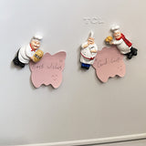 New Creative Chef Bread 3D Character Magnetic Resin Craft Sticker Home Decor. Accessory for Refrigerator Fridge Magnet
