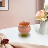 Hand-Painted Tulip Mug Irregular Flower Shapes Porcelain Ceramic Ice Cream Cup for Coffee Home Use Cute Accessories Design