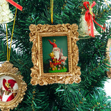 Ins Creative Christmas Tree Ornament Personalized Resin Sublimation Christmas Photo Frame Wall Hang Decoration