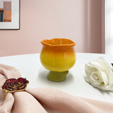 Hand-Painted Tulip Mug Irregular Flower Shapes Porcelain Ceramic Ice Cream Cup for Coffee Home Use Cute Accessories Design