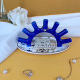 Modern Gold Luxury Creative Ceramic Ring Display Stand for Home Entrance Decorations Evil Eye Jewelry Storage Tray
