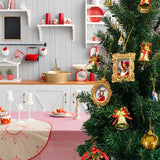 Ins Creative Christmas Tree Ornament Personalized Resin Sublimation Christmas Photo Frame Wall Hang Decoration