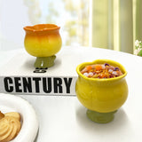 Hand-Painted Tulip Mug Irregular Flower Shapes Porcelain Ceramic Ice Cream Cup for Coffee Home Use Cute Accessories Design